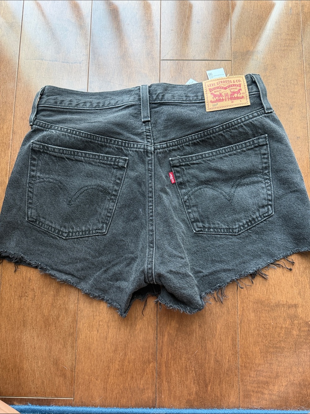 Levi's Black Cutoff High-Rise Denim Shorts